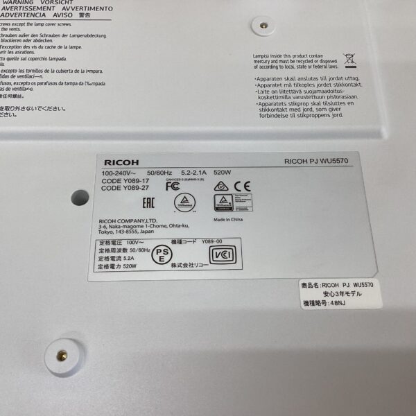 Lamp use 592 hours RICOH Business Projector PJ WU5570 5500 Lumens D-SUB HDMI Cable Remote Control - Image 8