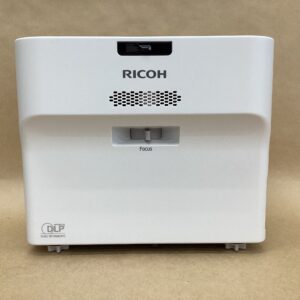 Lamp use 40 hours RICOH Ultra short throw projector PJ WX4152NI 3500 lumens Wireless compatible Interactive pen compatible D-SUB HDMI Remote control Soft case Pen software Instruction manual