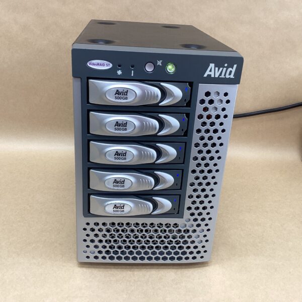 Power confirmed and system erased AVID VideoRAID ST 5-bay external SAS enclosure XJ-SA12-005 2500GB (500GB x 5)