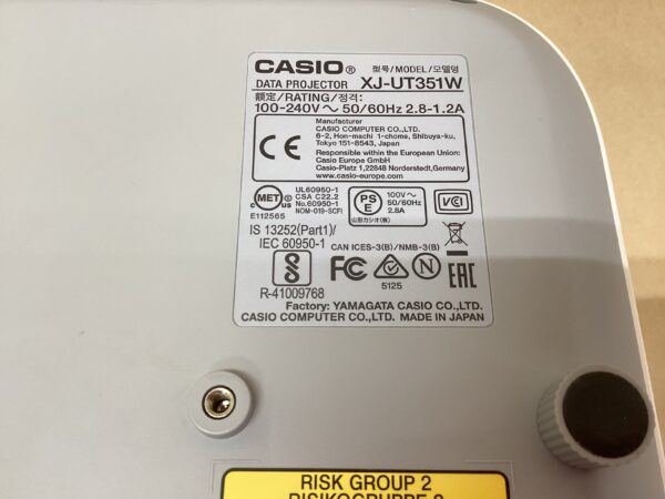 Lamp usage 1641 hours CASIO Ultra short throw projector XJ-UT351W 3500 lumens D-SUB HDMI cable Remote control - Image 7