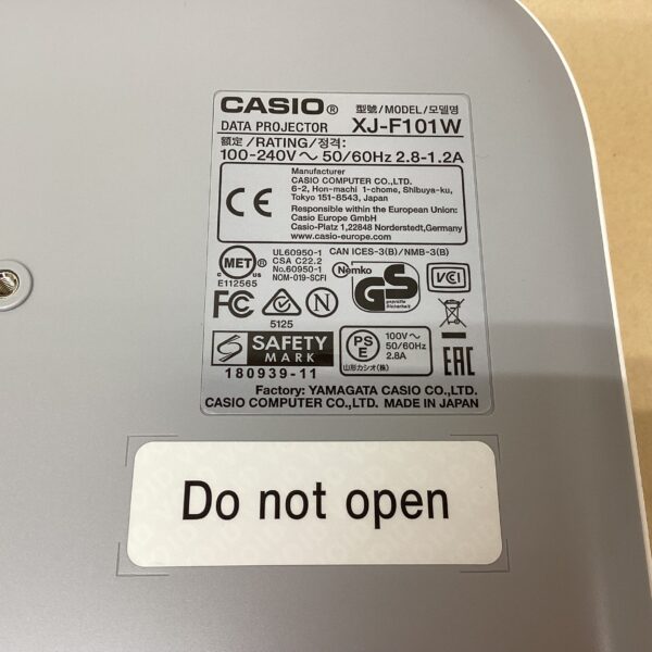 Lamp usage 19045 hours CASIO Projector XJ-F101W 3500 lumens Remote control D-SUB HDMI cable Manufacturer box - Image 8
